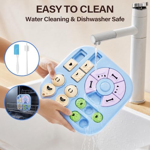 Easy-Clean Dog Puzzle Toy: 11"*11" Anti-Slip, for Small/Medium Dogs