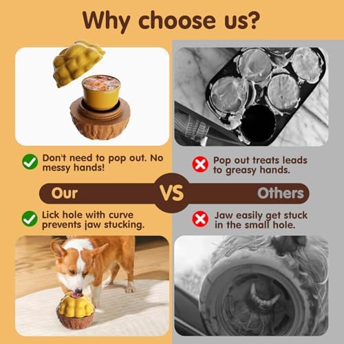 Freezable Dog Chew Toy, Long-Lasting Rubber Treat Dispenser for Aggressive Chewers, Interactive Dental Toy with Frozen Treat Holder, Easy to Clean,Anxiety Relief