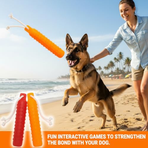 Dog Water Toys, 2 Pack Floating Bumper Fetch Toy Dummy