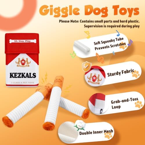 KEZKALS 3 Pack Funny Dog Toys for Small Medium Dogs, Squeaky Dog Pet Toy