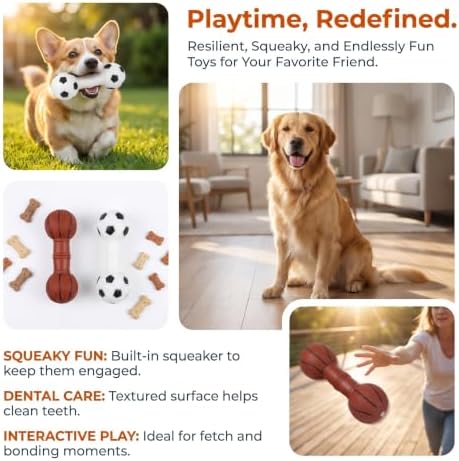 POPETPOP Puppy Toys 4 Pack Squeaky Dog Chew Toys Tiny Sneakers