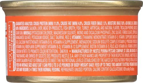 Fancy Feast Gourmet Salmon Feast Cat Food, 3 oz (Pack of 2)