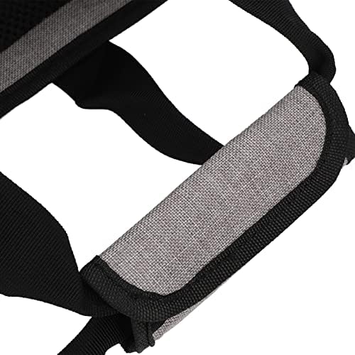 Breathable Cat Carrier with Roll - Up Door, Portable Soft Cat Travel Carrier for Small Cats and Puppies up to 7.5 kg, Oxford Cloth Pet Carrier with Double Zipper and (Grey with Black)