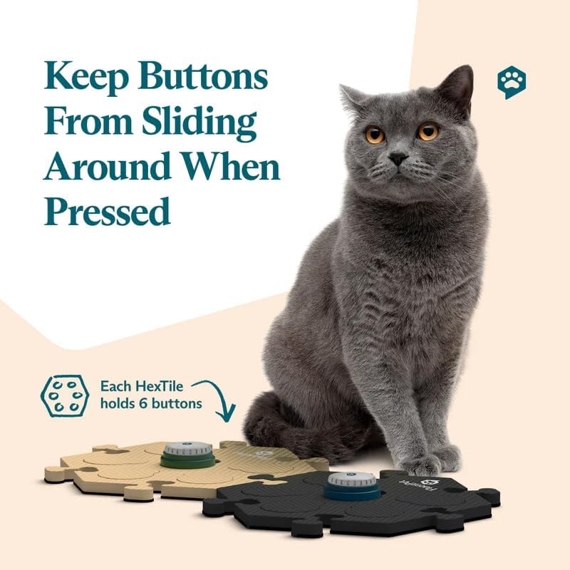 FluentPet Speak Up! Tester Kit - Set of 2 Dog Talking Buttons with Pre-Installed Batteries & 2 HexTiles -| Pet Buttons for Communication