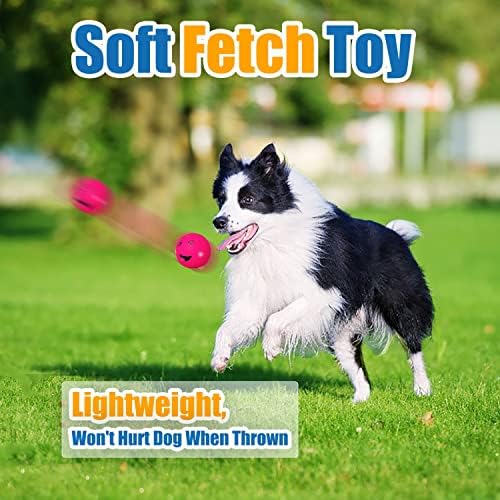 HOLYSTEED Squeaky Dog Toys for Medium Dogs, Round Latex Squeaky Balls 2.3"