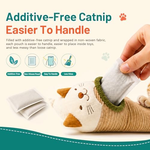 10 Pack Large 9g Catnip Refill Pouches for Cat Toys