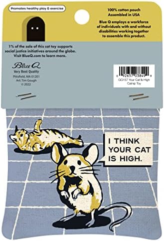 Blue Q Catnip - Cute Cat Toys for Biting with Funny Graphics - Your Cat is