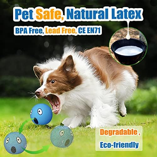 HOLYSTEED Squeaky Dog Toys for Medium Dogs, Round Latex Squeaky Balls 2.3"