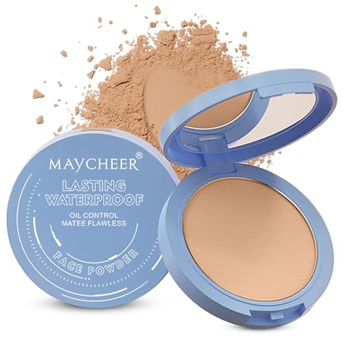 Face Powder, Setting Powder, Lasting Waterproof Oil Absorbing Pressed Powders Compact for Face (05# SOFT HONEY)