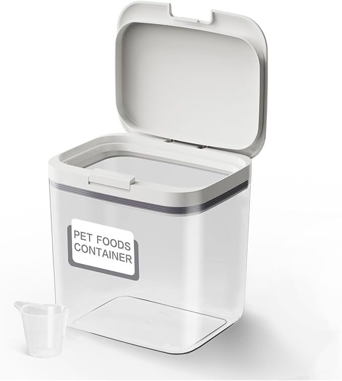 LivLab Mker 5-10 lb Airtight Dog Food Storage Container, White
