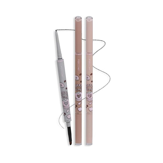 Waterproof Gel Eyeliner Pencil - Highly Pigmented, Smudge-proof, Longwearing and Ultra-Fine Tip for Precise Eye Makeup - Built-in Brush for Easy Application - Ideal for women(02 Caramel Brown)
