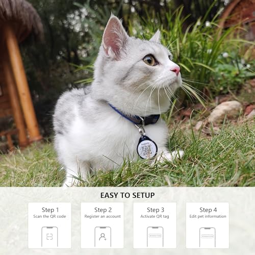 3 Pack/Airtag Cat Collar Breakaway, Reflective Kitten Collar with Apple Air Tag Holder and Bell for Girl Boy Cats, 0.4 Inches in Width and Lightweight+cat tag (3 Collars & AirTag Holder)