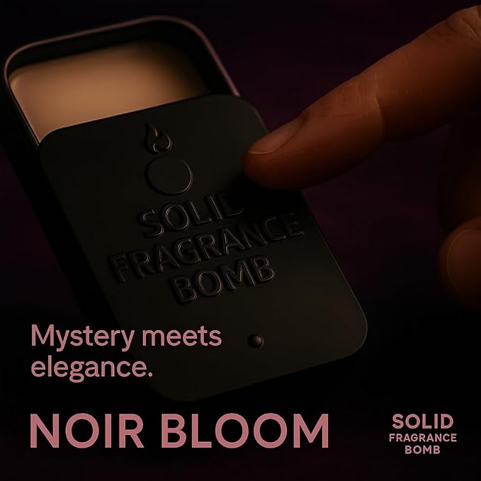 – Premium All-Natural Solid Cologne for Men & Women | Long-Lasting, TSA-Safe, Alcohol-Free, Halal, Handmade Travel Fragrance Balm (Noir Bloom)