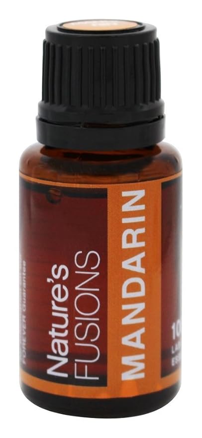 Nature's Fusions Mandarin, 100% Pure and Natural Essential Oils, Undiluted, Therapeutic Grade for Aromatherapy and Topical Use, .5 Fl Oz (Pack of 1) (15 mL)