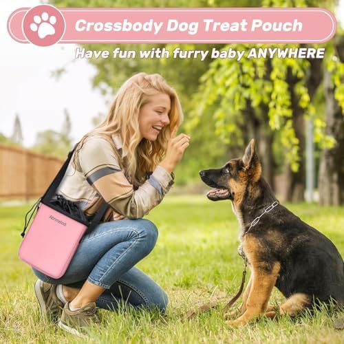 6 Set Dog Travel Bag, Large Pet Travel Kit for Supplies, Pink