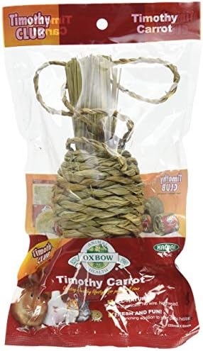 Oxbow Timothy Hay Carrot, Rabbit & Guinea Pig Toys, Bunny Enrichment Toys