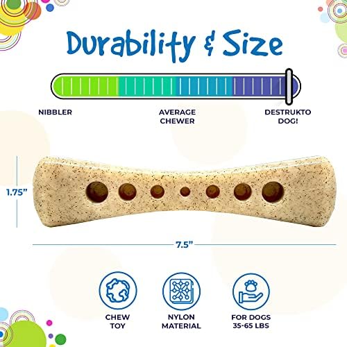 SodaPup Mod Bone – Durable Dog Chew Toy and Treat Dispenser Made in USA from Non-Toxic, Pet Safe, Food Safe Nylon Material for Mental Stimulation, Clean Teeth, Fresh Breath, Problem Chewing, & More