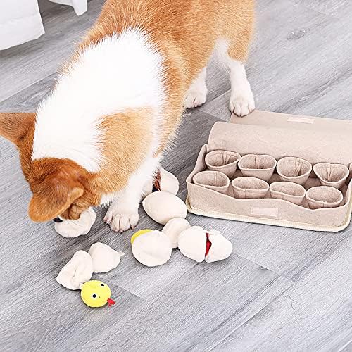 Egg Box Shape Pet Snuffle Mat for Dogs,Interactive Feed Game for Boredom,Encourages Natural Foraging Skills for Cats and Dogs,Dog Treat Dispenser Indoor Outdoor Stress Relief