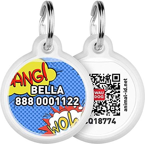 Personalized Pet ID Tag for Dog Cat with QR Passport Global Search System of Lost Pets - Personalized Dog Tags Cat Name Tags - Wow