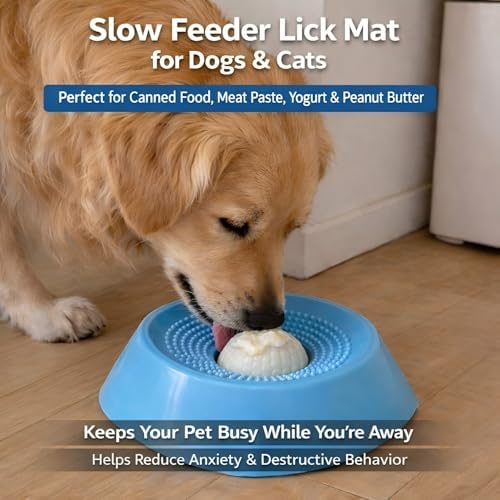 Slow Feeder Dog Bowls - Lick Sphere for Dogs Dog Licking Toy & Lick Bowl for Dogs - Interactive Dog Enrichment Toys & Lick Mat for Dogs Alternative - Anxiety Relief, Training & Healthy Digestion