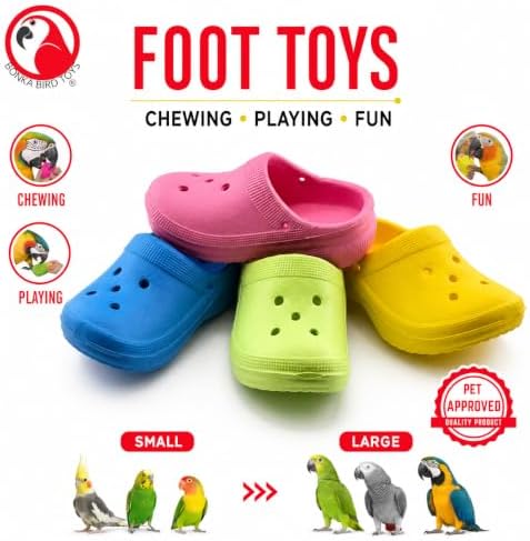Bonka PK4 Mini Sandals 3" Soft Bird Foot Toys 4 Pack Chew Toy