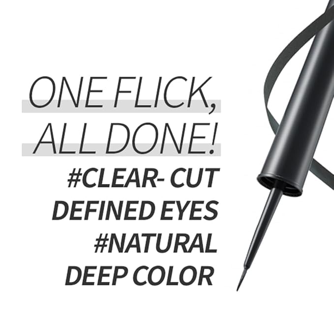 ETUDE OH M'EYE LINE Liquid Eyeliner - Waterproof, Smudgeproof & Long lasting|Quick Drying Eye Liner|Easy & Precise Application|Lasts Up To 10 Hours|Korean Makeup| Gray,5ml