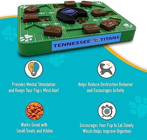 Pets First NFL Tennessee Titans Puzzle Toy - Interactive Dog Treat Puzzle