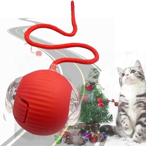 Automatic Interactive Cats Toy Ball for Indoor Rechargeable Self-Rolling