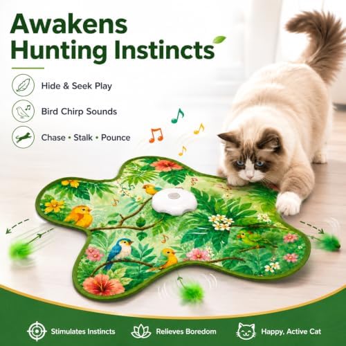 Hide and Seek Interactive Cat Toys, Puzzle Motion Activated for Indoor Cats