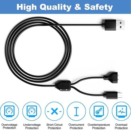 Charger Cable for Jugbow/Delupet/Yawpet Dog Collar DT-61/66/67/68/72/73 Training Collar and Remote