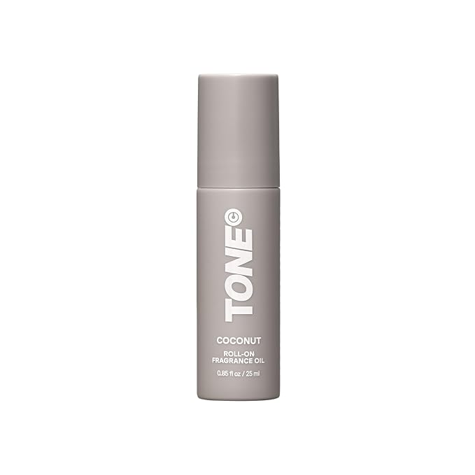 TONE Roll-on Fragrance Oil for Men, Coconut, Fragrance Oil with Notes of Coconut, Vanilla, and Sandalwood, 0.85 fl oz