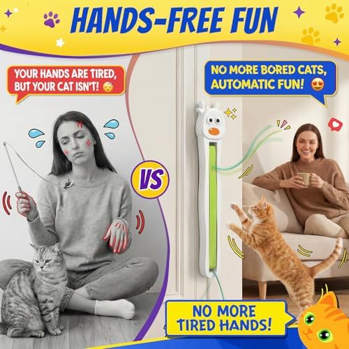 Interactive Cat Toy for Indoor Cats, Automatic Motorized String Toy