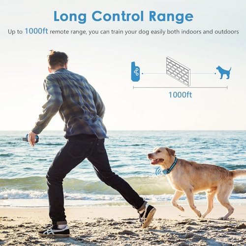 PIOUNS Shock Collar for Dogs, Dog Training Collar with Remote, 3 Modes