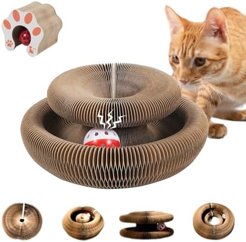SREBAY Cat Toy Interactive, Accordion Kitty Wheel Exerciser