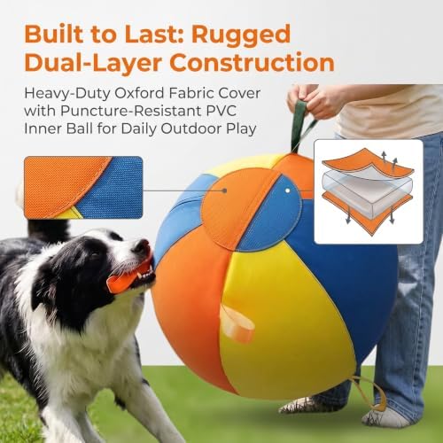 Herding Ball For Dogs Large Inflatable Outdoor Play Toy (45*25*45cm)