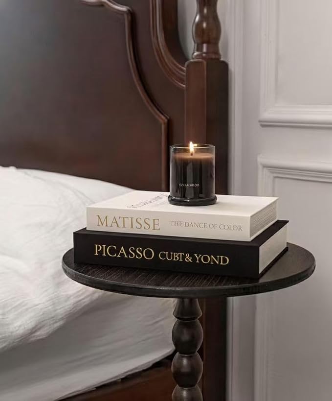 Set of 2 Linen Decorative Books with Hidden Storage – Chic Housewarming & Christmas Gift Idea, Monochrome Faux Book Box for Shelf and Coffee Table Decor (White & Black)