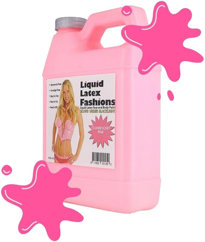 Ammonia Free Liquid Latex Body Paint - 32oz Fluorescent Pink