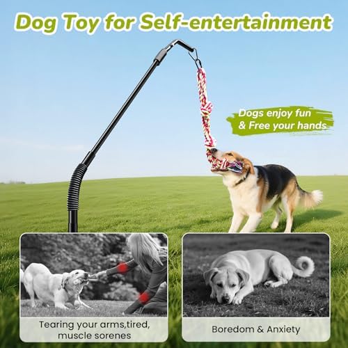 360° Rotation Tether Tug Outdoor Dog Toy, Exercise Tug of War Dog Toy