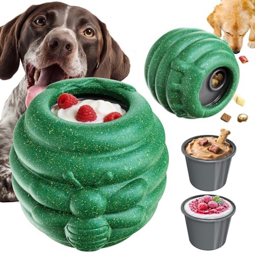 KADTC L, 3 in 1, Frozen Treat Dog Lick Ball & Kibble Dispenser & Chew Toy
