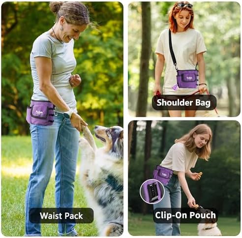 Dog Treat Pouch with Magnetic Closure for Pet Training