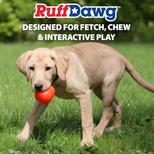 Ruff Dawg Cube Medium 2.5 Indestructible Dog Toy - 1 PC Color Varies – Heavy-Duty Rubber Fetch & Chew Toy for Aggressive Chewers – Erratic Bounce, Floats Made in USA