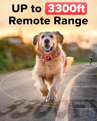 XDX 2-in-1 Dog Shock Collar & Bark Collar – 3300FT Dog Training Collar with Remote, Automatic Anti-Barking, 5 Adjustable Sensitivity Levels, IP67 Waterproof E-Collar for Small Medium Large Dogs