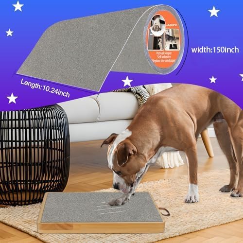 Dog Door Scratch Protector Self-Adhesive Emery Paper 10in*12.5ft Gray