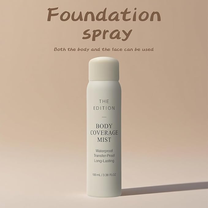 The Edition Body Coverage Perfector Spray – Flawless Full Body & Leg Makeup | Skin-Perfecting Foundation, Tattoo & Scar Concealer, Waterproof, Long-Lasting & Transfer-Proof (Golden Bronze)
