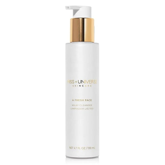 A Fresh Face Cleanser 4.7 fl oz, Foaming Face Wash for Women and Men, Facial Skin Care Product with Lactic and Hyaluronic Acids, Hydrating Facial Cleanser and Makeup Remover