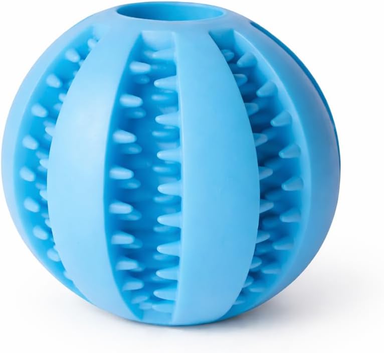 Dog Treat Ball for Small Dogs – Interactive Chew Toy, Teeth Cleaning & Mental Stimulation, Durable Rubber Treat Dispensing Toy
