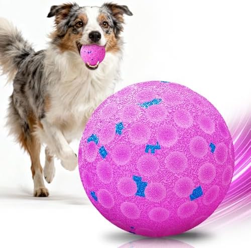Interactive Dog Toys, Chew-Proof Dog Ball for Aggressive Chewers
