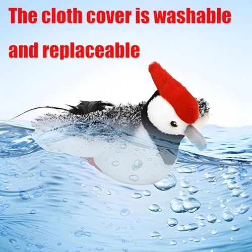 Yewmow Interactive Chirping Cat Toy,Flapping Wings Sound Toy