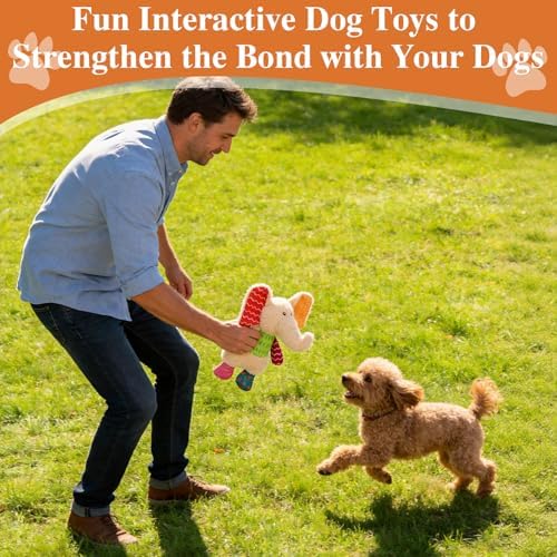 Dog Plush Elephant Squeaky Toys for Chewers