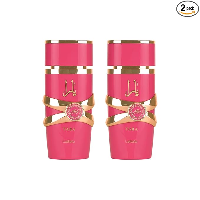 Lattafa Yara Candy for Women Eau de Parfum Spray, 3.4 Ounce (PACK OF 2)